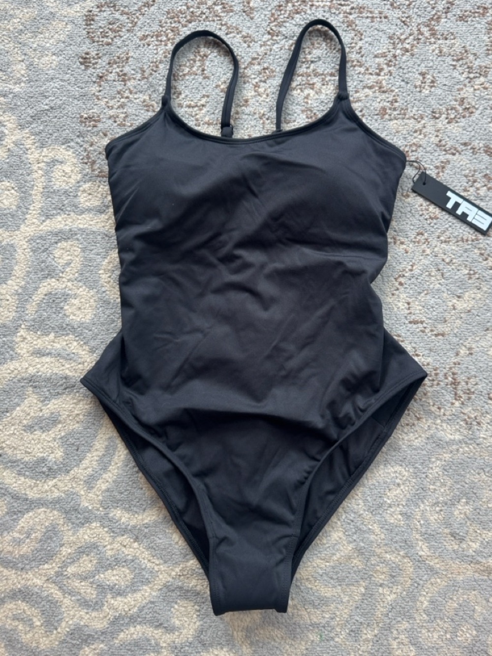 TA3 Lacey Snatched Waist Corset Back Black Large Short